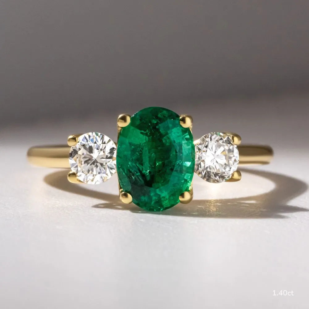 The Tishya - Oval Emerald