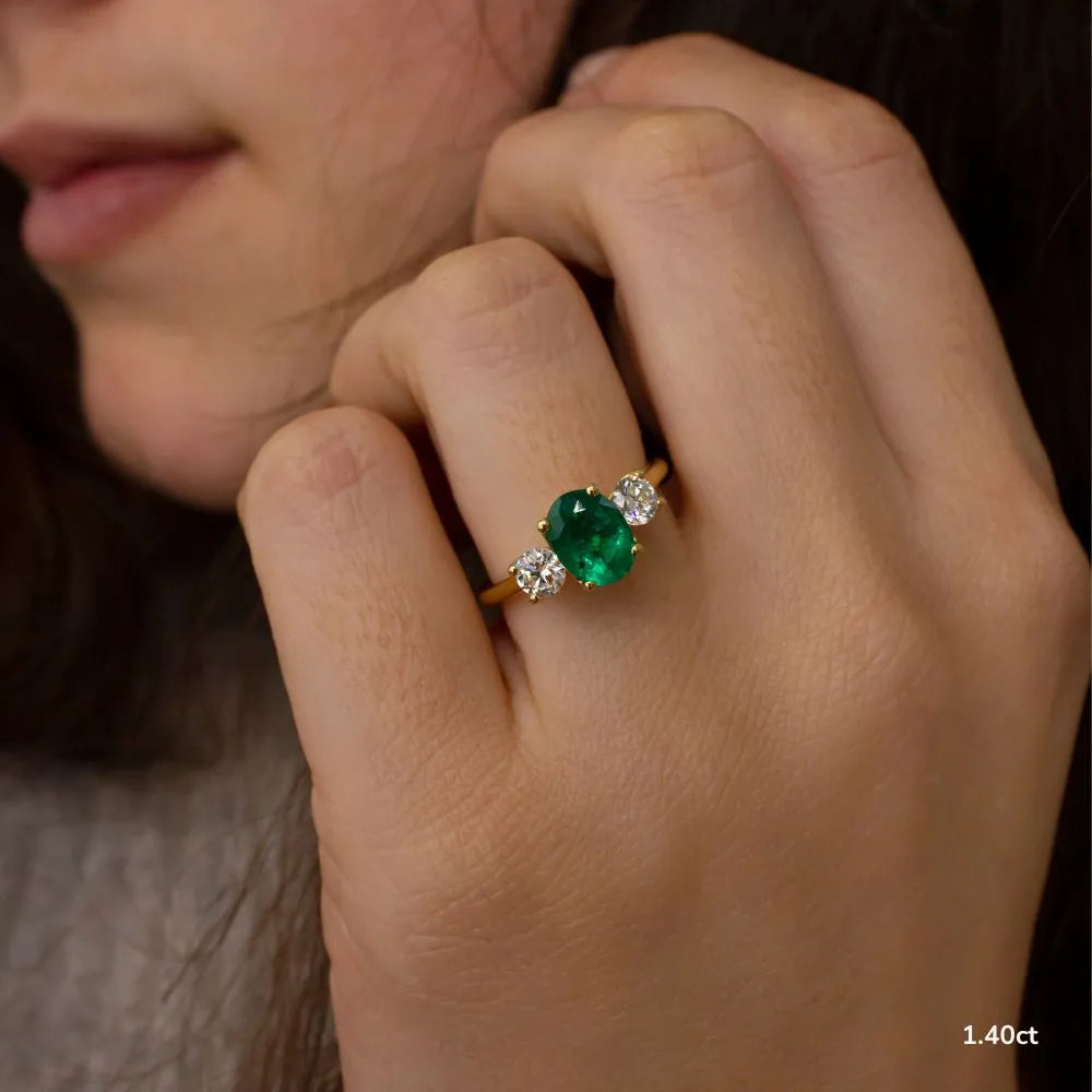 The Tishya - Oval Emerald