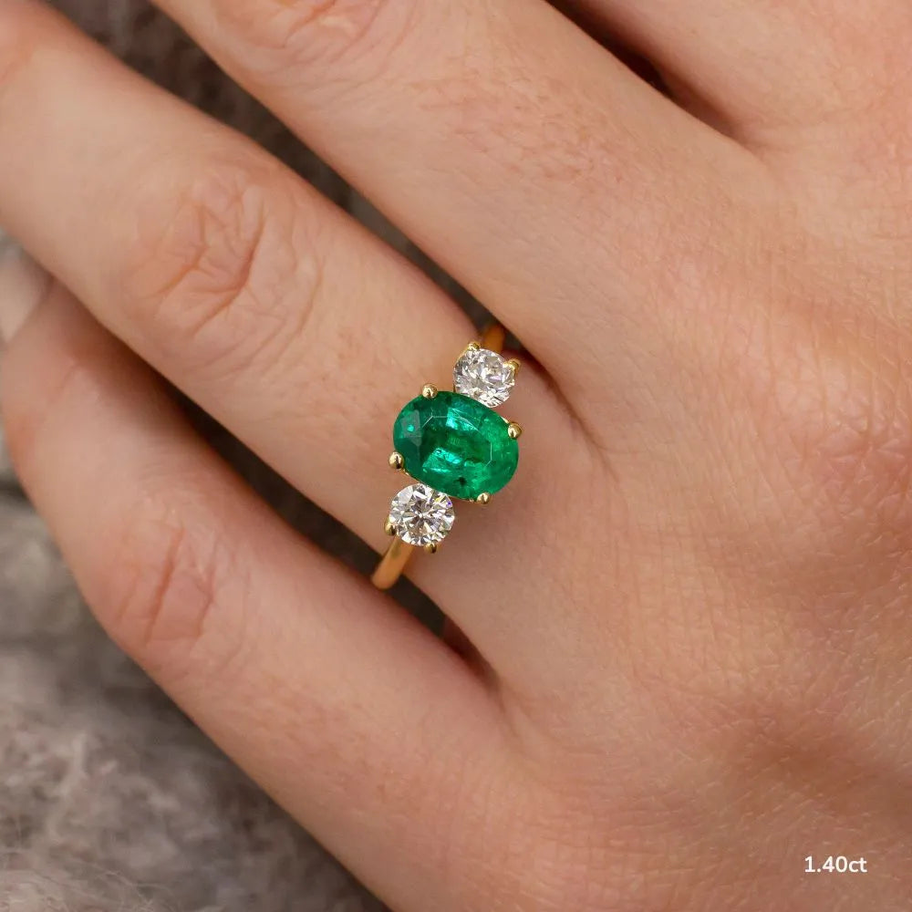 The Tishya - Oval Emerald