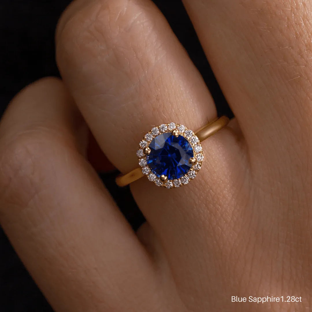 The Avani - Round Blue Sapphire