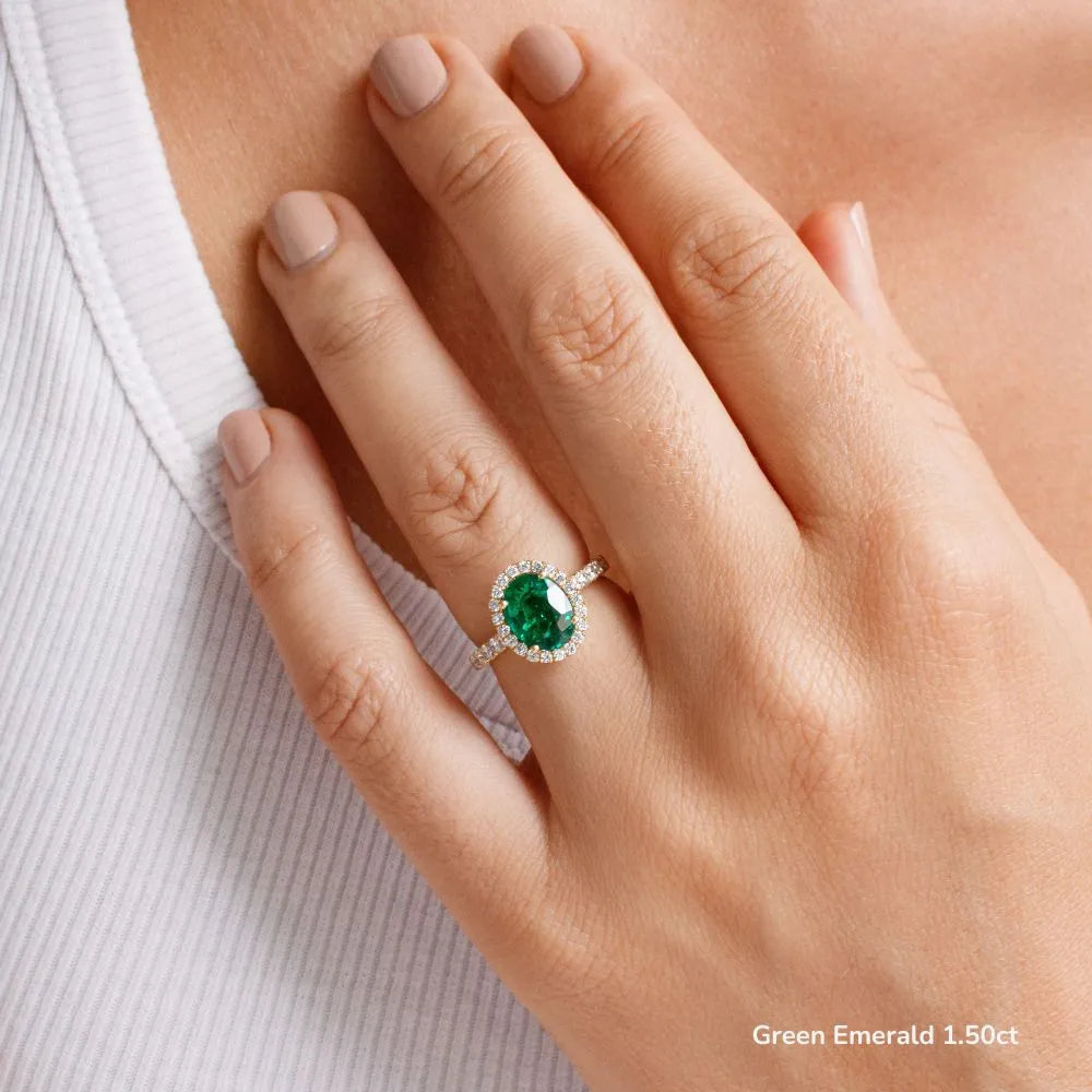 The Kiara - Oval Emerald